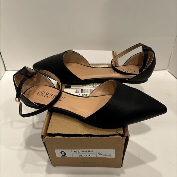 JOURNEE COLLECTION Reba Floral Flat Adjustable Ankle Strap Women’s SIZE 9W NEW - Picture 12 of 13